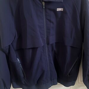 Navy Blue Zip-Up Jacket